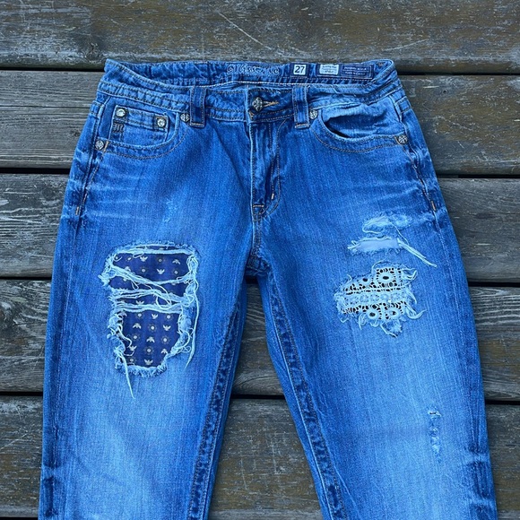 Miss Me Jeans Boyfriend Ankle Jeans Distressed - Picture 5 of 10